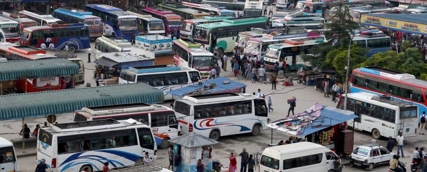 नयाँ बसपार्कबाट सवारीसाधन सञ्चालन हुन थाले