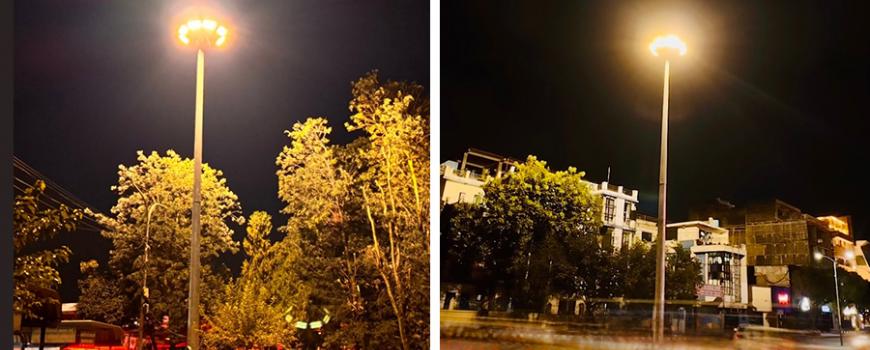 काठमाडौं महानगरभित्र १२ वटा ‘हाई मास्ट लाइट’ जडान