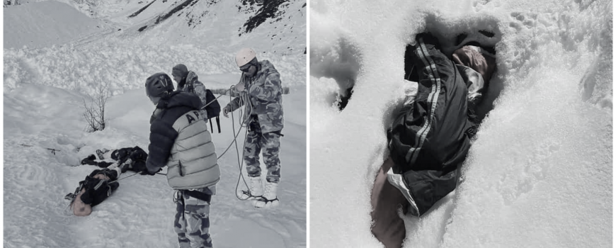 मनाङमा हिउँले पुरिएको अवस्थामा भेटियो दुई भारतीयको शव