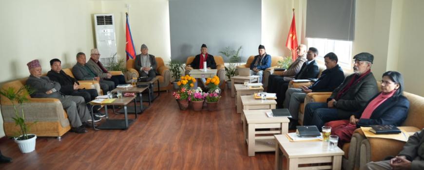 एमाले महाधिवेशनपछिको पहिलो सचिवालय बैठक च्यासलमा